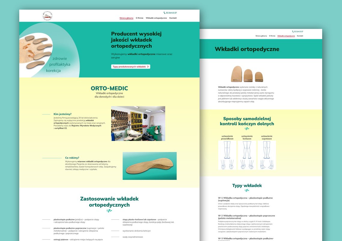 Projekt graficzny serwisu: Orto-Medic